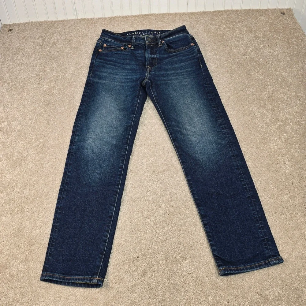 American Eagle‎ Airflex+ Slim Jeans Womens 26x28 Dark Wash Blue Denim